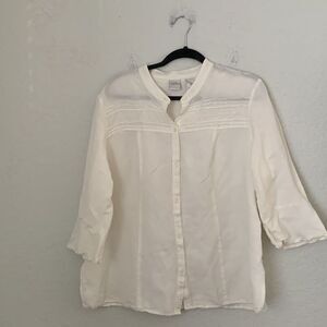 Emma James Linen Blend Blouse/ Skirt Set  Size 12